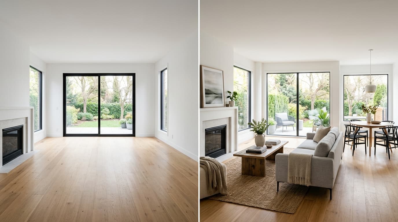 How Virtual Staging Before and After Results Boost Property Sales - AI generated home design